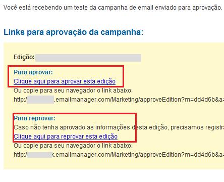 Um email  enviado solicitando aprovao 