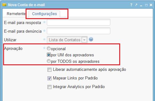 Voc tambm pode configurar sua conta para s enviar com aprovao