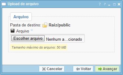 Passo-a-passo de upload no Disco Virtual